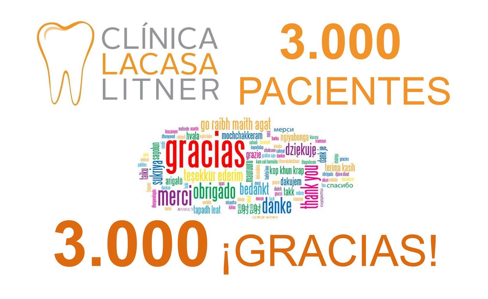 Acabamos de recibir al paciente 3.000 ¡Gracias a tod@s!